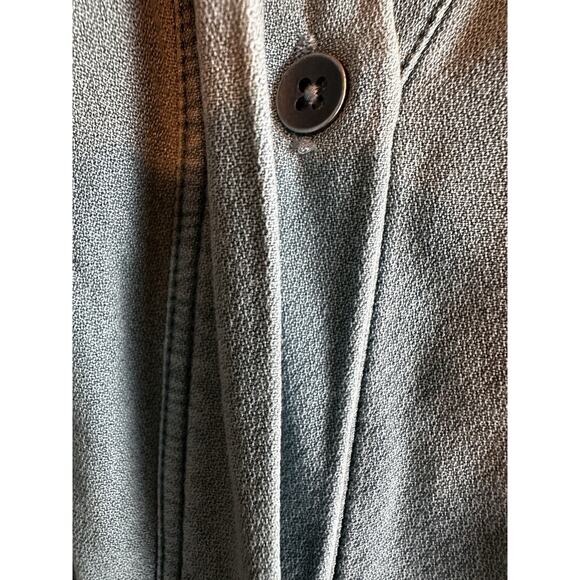 Splendid Chambray Jumpsuit L Medium green Indigo Drawstring Waist Pocket Tapered - Picture 7 of 11